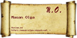 Masan Olga névjegykártya